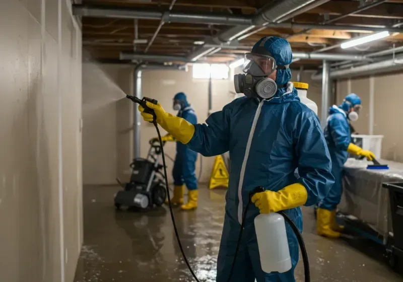 Basement Sanitization and Antimicrobial Treatment process in Brent, FL